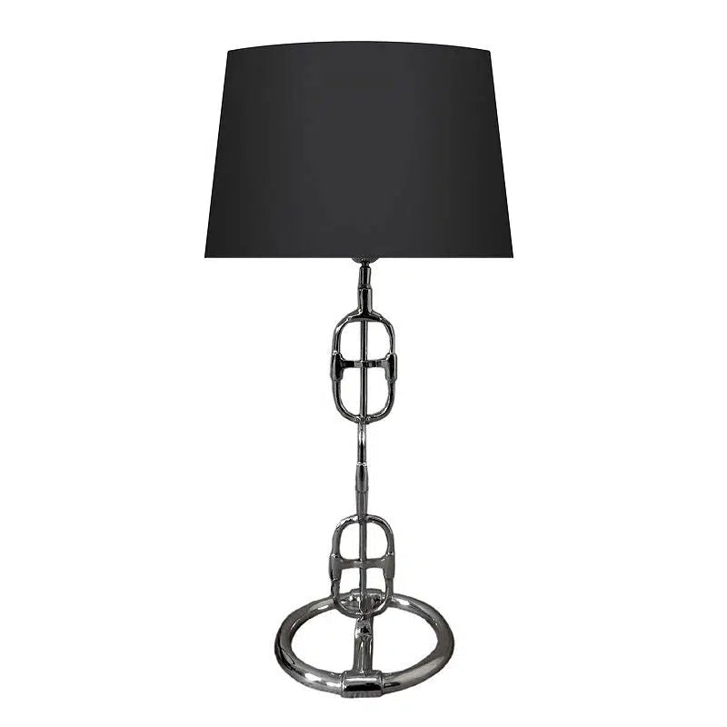 Tischlampe 25x25x58cm mit schwarzem Stoffschirm (41x41x26cm)-9509449863531-www.Stil-Ambiente.de-110244