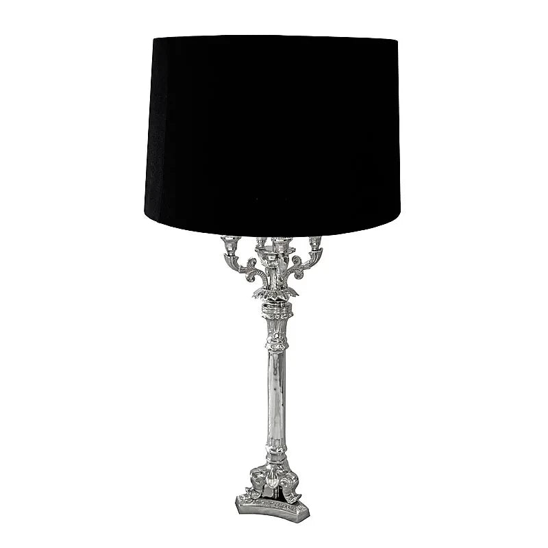 Tischlampe 32x26x104cm mit schwarzem Schirm-9509793439130-www.Stil-Ambiente.de-112582