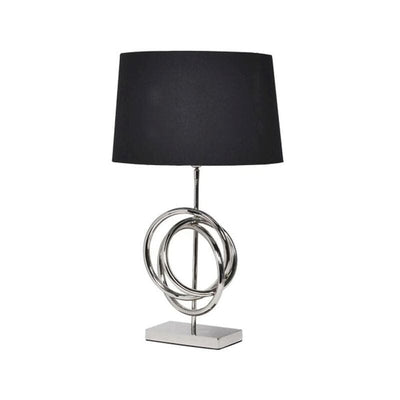 Tischlampe Aluminium Silber Design Table Lamp Hazenkamp inkl Schirm 25x13x76cm-Stil-Ambiente-P0414S