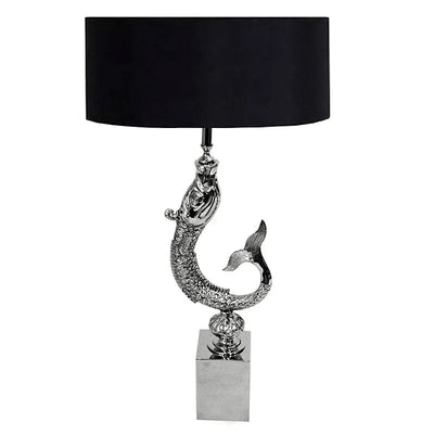 Tischlampe Design Hazenkamp Table Lamp Aluminium Silber Fisch Fish-Stil-Ambiente-P0415S