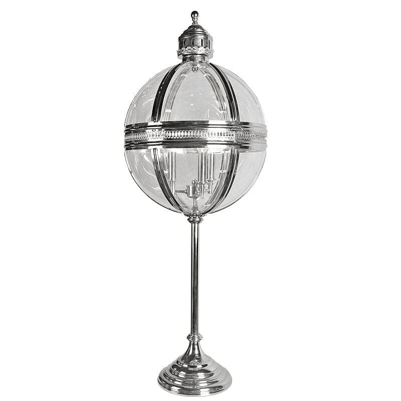 Tischlampe Hazenkamp rund mit in hochglanz mit Glas-Stil-Ambiente-P0048S