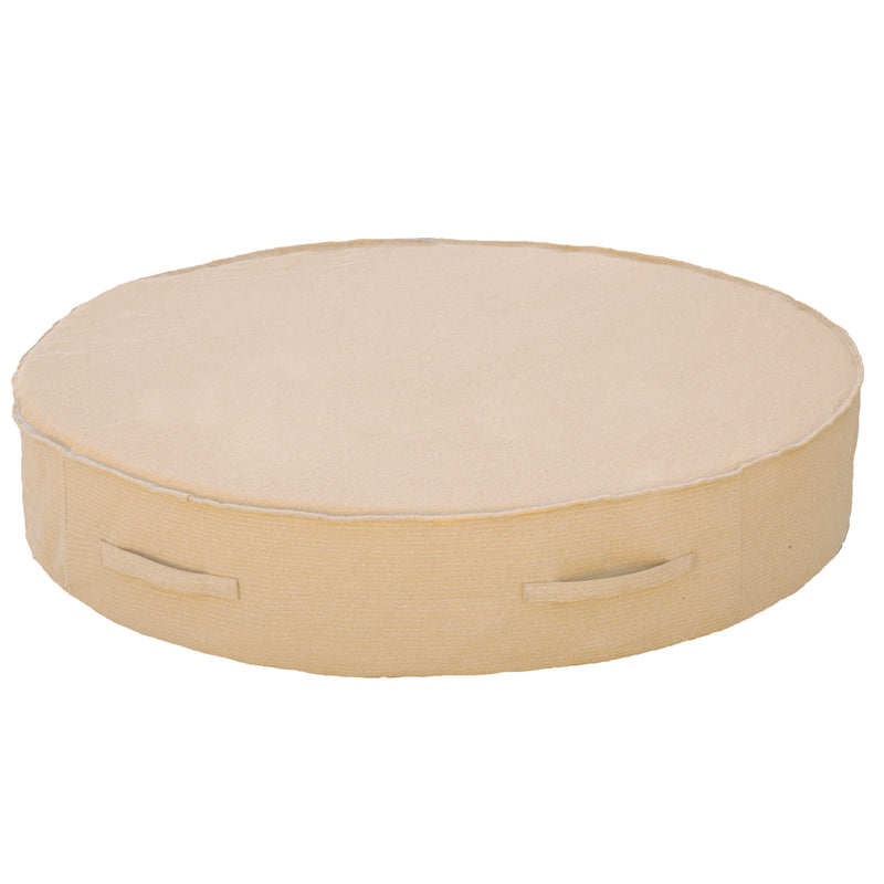 MXHOME Rundes Bett aus Schaumstoff „Bast-Effekt“ - Outdoor-www.Stil-Ambiente.de-Lit rond - Beige raphia B3