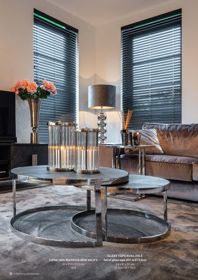 Richmond Interiors Beistelltisch Blackbone brass (Black rustic)