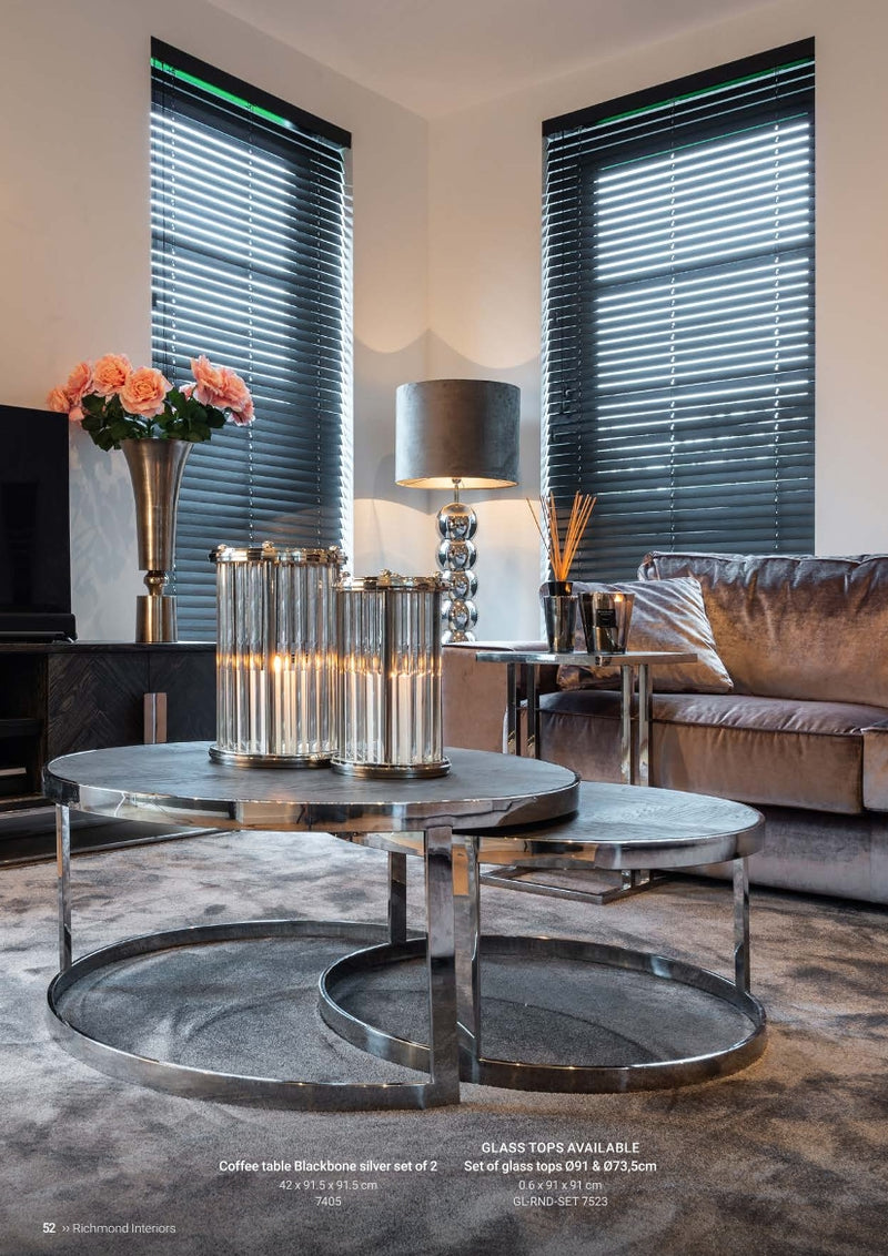 Richmond Interiors Beistelltisch Blackbone brass (Black rustic)