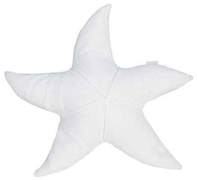 MXHOME Sternkissen mit Bast-Effekt oder Weiß- Outdoor-www.Stil-Ambiente.de-Coussin étoile de mer Blanc CS2