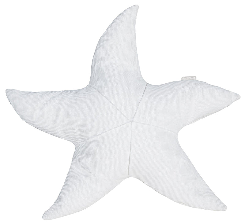 MXHOME Sternkissen mit Bast-Effekt oder Weiß- Outdoor-www.Stil-Ambiente.de-Coussin étoile de mer Blanc CS2