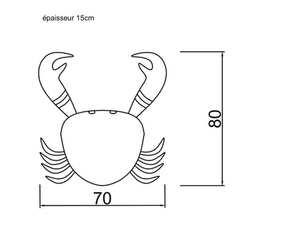 MXHOME Kissen Krabbe „Bast-Effekt“ oder Rot - Outdoor-www.Stil-Ambiente.de-Coussin crabe Raphia RS4