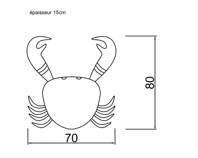 MXHOME Kissen Krabbe „Bast-Effekt“ oder Rot - Outdoor-www.Stil-Ambiente.de-Coussin crabe Raphia RS4