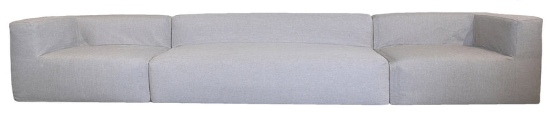 MXHOME Anreihbares Sofa - Abnehmbarer Bezug 5/6-Sitzer - Leineneffekt Taupe - Outdoor-www.Stil-Ambiente.de-Canapé EX 5 places (1 banquette + 2 modules) - tissu Lin gris) CE-L6P