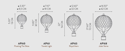 Authentic Models Ballon Jules Verne LED, Blue L