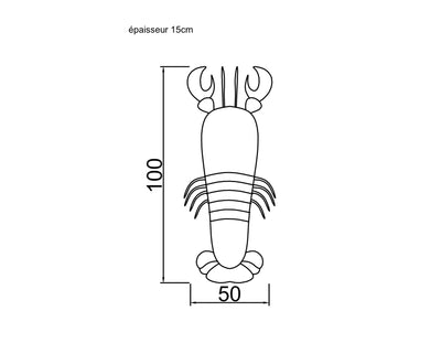MXHOME Hummerkissen „Bast-Effekt oder Orange - Outdoor-www.Stil-Ambiente.de-Coussin homard Raphia RS1