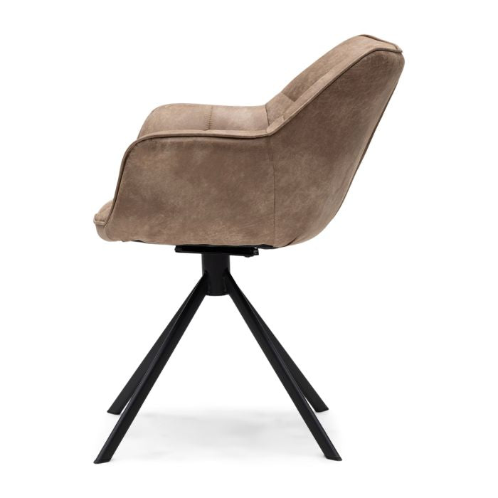 Riviera Maison Dining Chair Carnaby, Camel, Turn Jame