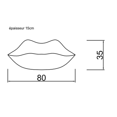 MXHOME Rotes Mundkissen aus Samt-www.Stil-Ambiente.de-Coussin bouche rouge VELOURS VBB