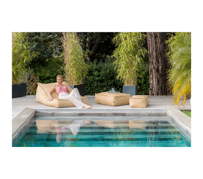 MXHOME - Schwimmende Sonnenliege mit Bast-Effekt - Outdoor-www.Stil-Ambiente.de-Bain de soleil beige raphia BSR