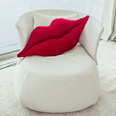 MXHOME Rotes Mundkissen aus Samt-www.Stil-Ambiente.de-Coussin bouche rouge VELOURS VBB