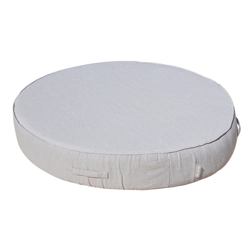 MXHOME Sonnenliege rund Grauer Leineneffekt - Outdoor-www.Stil-Ambiente.de-Lit rond - Lin gris BLG3