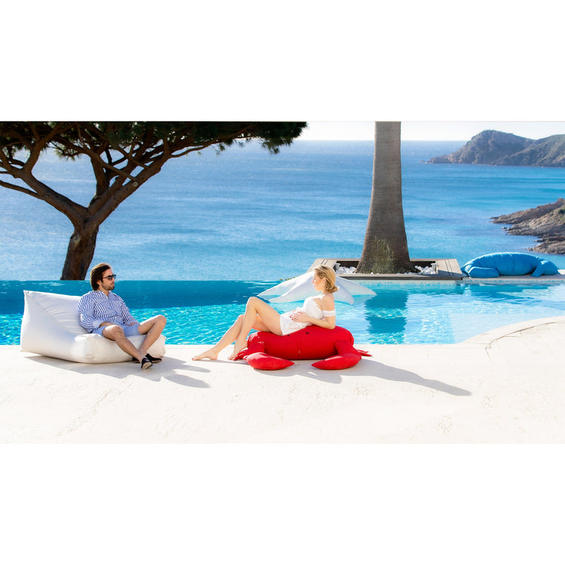 MXHOME Schwimmender XL-Sitzsack - Krabbe Raphia oder Rot - Outdoor-www.Stil-Ambiente.de-Pouf XL crabe raphia R4