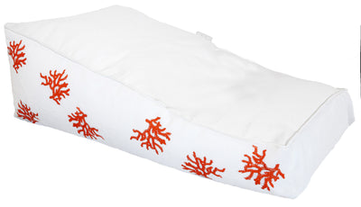 MXHOME - Schwimmende Sonnenliege - Outdoor-www.Stil-Ambiente.de-Bain de soleil blanc raphia Broderie Corail BSBC