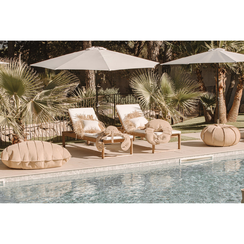 MXHOME XL-Sitzsack, schwimmend - Seeigel mit Bast-Effekt oder Grau - Outdoor-www.Stil-Ambiente.de-Pouf XL oursin Raphia R6