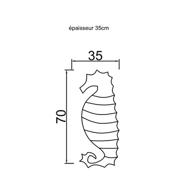 MXHOME Seepferdchen-Kissen marineblau - Outdoor-www.Stil-Ambiente.de-Coussin hippocampe marine CS5