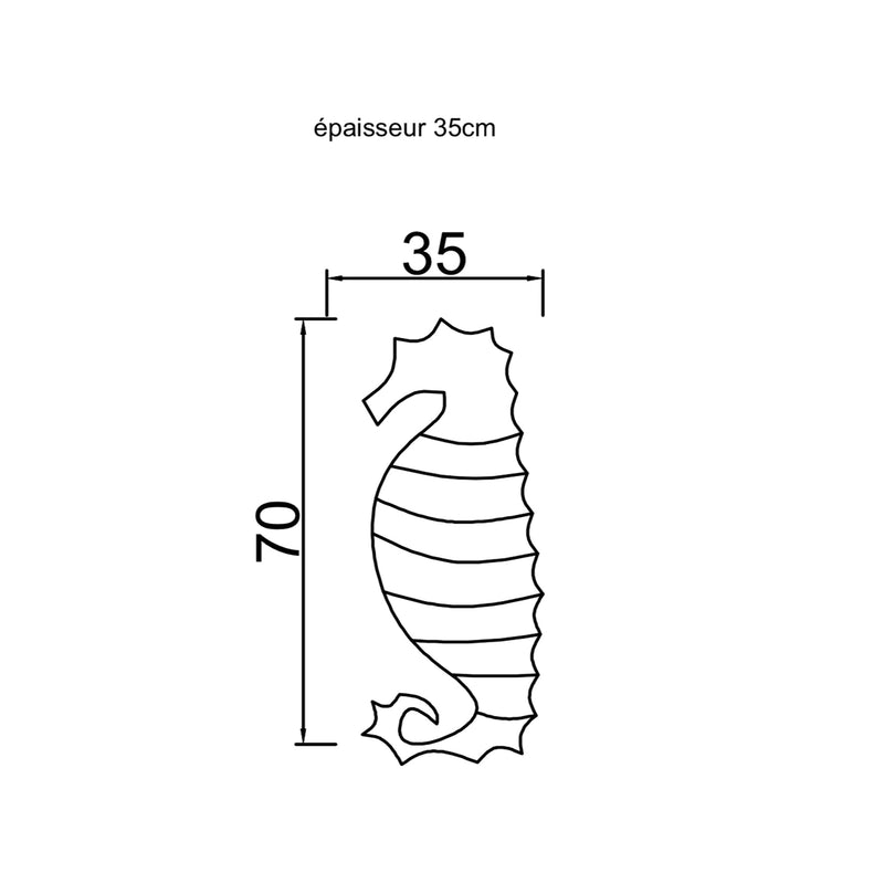 MXHOME Seepferdchen-Kissen marineblau - Outdoor-www.Stil-Ambiente.de-Coussin hippocampe marine CS5