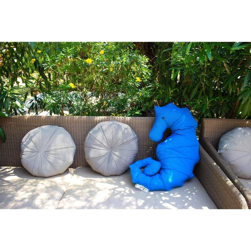 MXHOME Seepferdchen-Kissen marineblau - Outdoor-www.Stil-Ambiente.de-Coussin hippocampe marine CS5