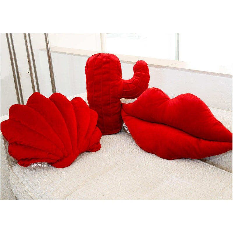MXHOME Rotes Mundkissen aus Samt-www.Stil-Ambiente.de-Coussin bouche rouge VELOURS VBB