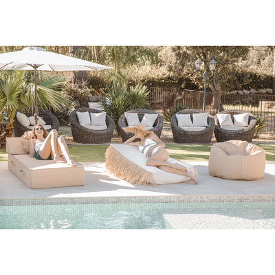 MXHOME Sitzsack XL mit Bast-Effekt - Outdoor-www.Stil-Ambiente.de-Pouf XL Raphia PXLR