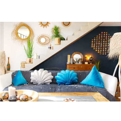 MXHOME Muschelkissen aus Velours - Mehrere Farben-www.Stil-Ambiente.de-s-velvet-seashell-mustard