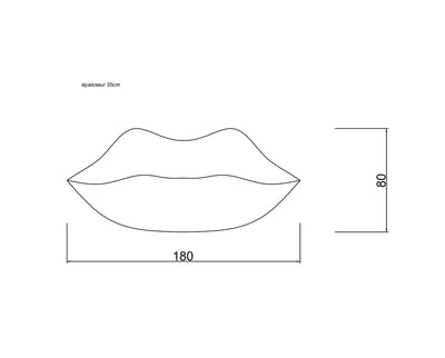 MXHOME XL Sitzsack schwimmend Mund rot - Outdoor-www.Stil-Ambiente.de-Pouf XL bouche Rouge C9