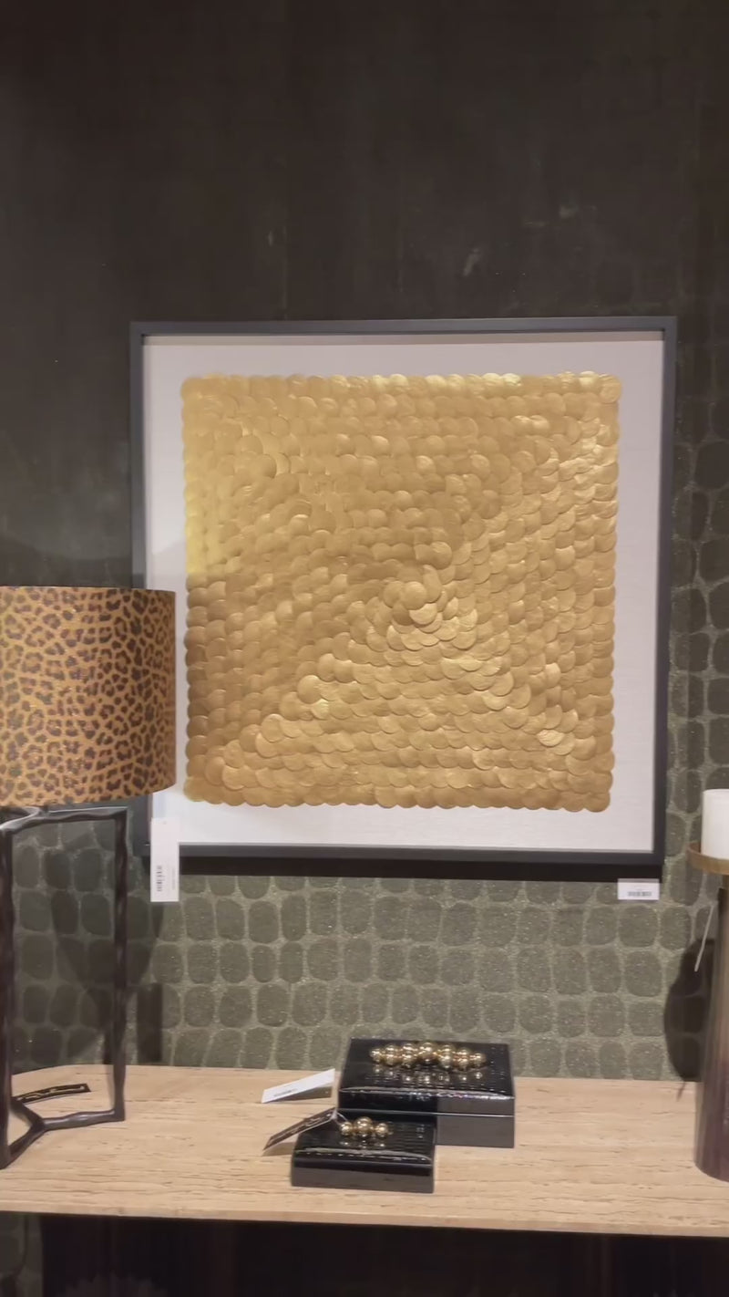 Richmond Interiors Настенное искусство Bloom - лепестки, роскошные золотые тона