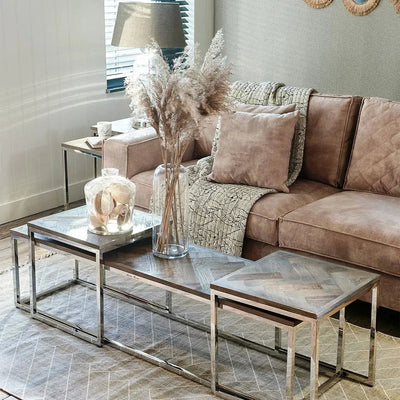 Riviera Maison 3.5-seater sofa Kendall, golden beige