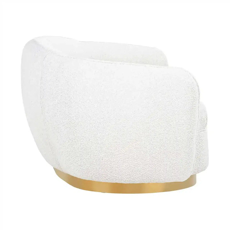 Ричмонд Interiors Bank Waylon White Bouclé (Copenhagen 900 Bouclé weiß)