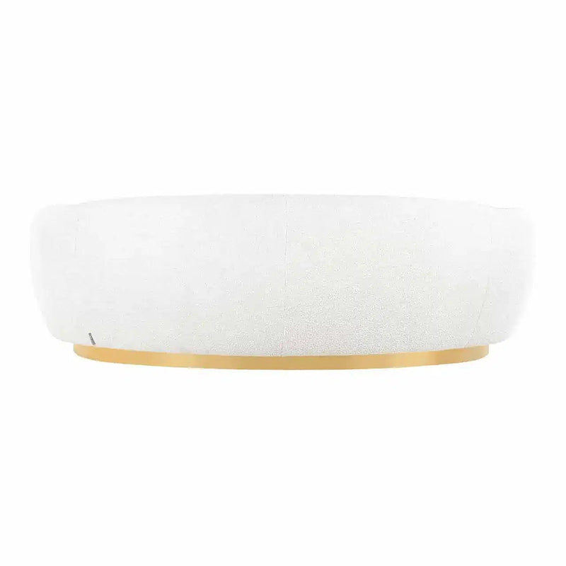 Ричмонд Interiors Bank Waylon White Bouclé (Copenhagen 900 Bouclé weiß)