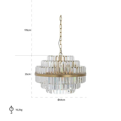 Richmond Interiors Design Hanging Lamp Desire (geborsteld goud)