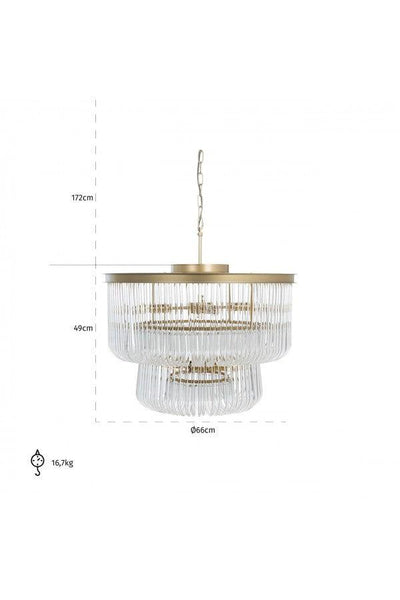 Ричмонд интерьерс дизайн висящая лампа Romy (матовое золото)