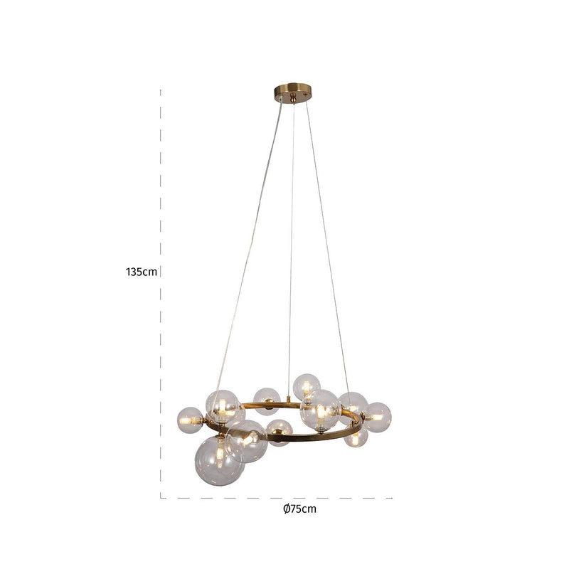 Richmond Interiors Design Hanging Lamp Yosie Borsted Gold (Borsted Gold)
