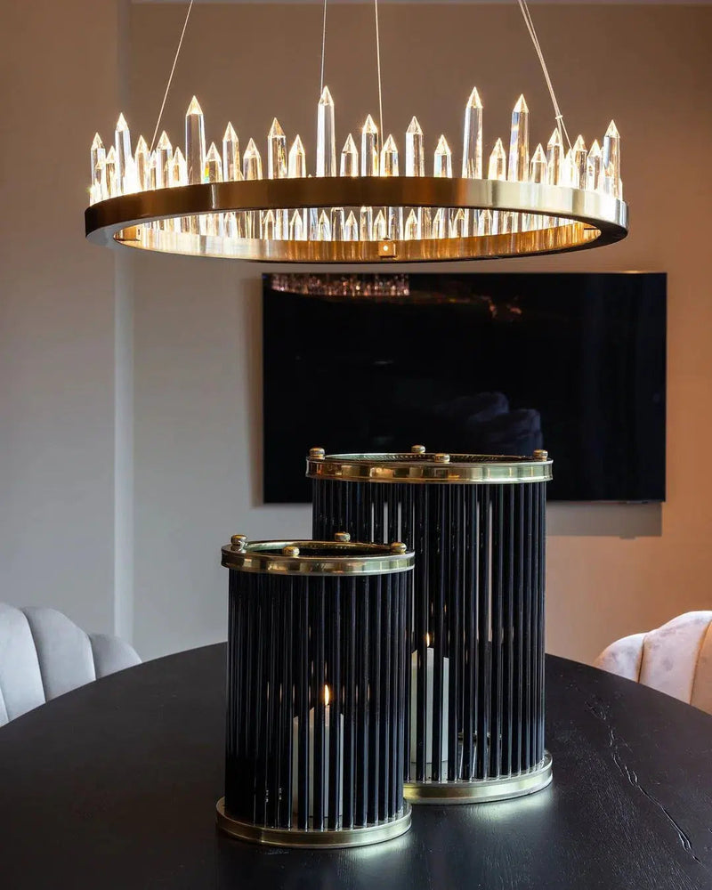 Richmond Interiors Diseño de lámpara colgante de oro ciggy