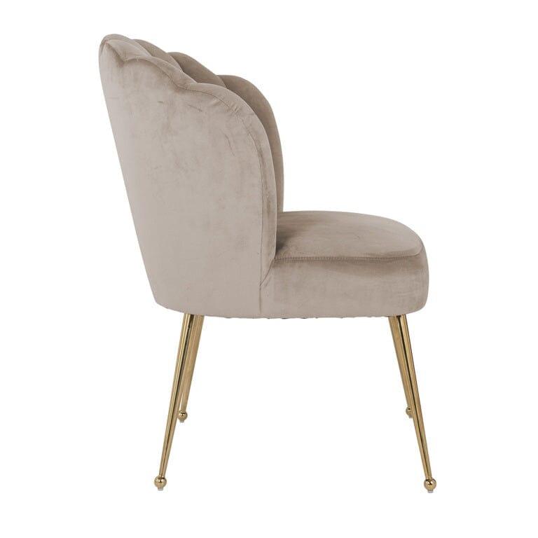 Richmond Interiors Stuhl Pippa Samt Esszimmerstuhl Velvet Beige Grün B