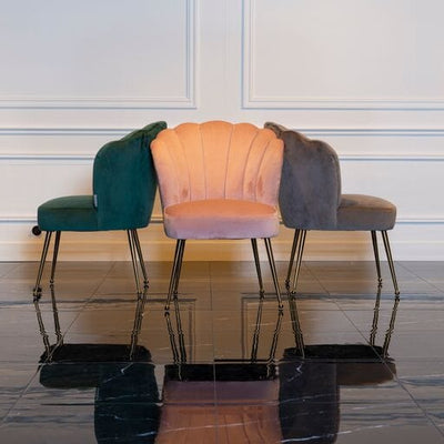 Richmond Interiors Dining Chair Samt Esszimmerstuhl Stuhl Chair Velvet Beige Grün Braun Rosa-Esszimmerstuhl-Stil-Ambiente-