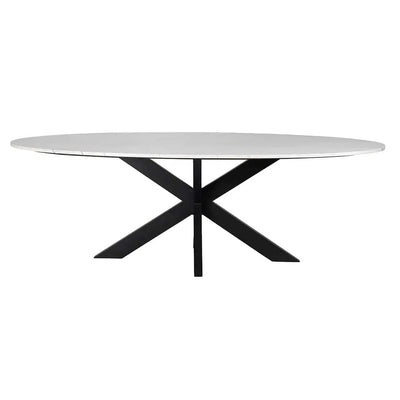 Table à manger intérieure de Richmond Lexington Oval Weiss 230cm (blanc)