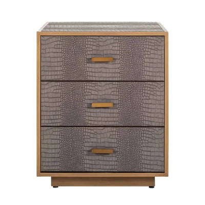 Richmond Interiors Classio dressing table 3 drawers (Brushed Gold)