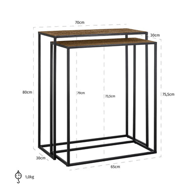 Richmond Interiors Konsolentisch Wandtisch Bristol 2er-Set-Konsole-Stil-Ambiente-8720621684930
