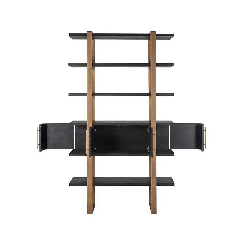 Richmond Interiors Regal Hängeschrank Hängeschrank Cambon 4-Türen 4-Regale (Dunkel coffee)-Regal-Stil-Ambiente-8720621684152