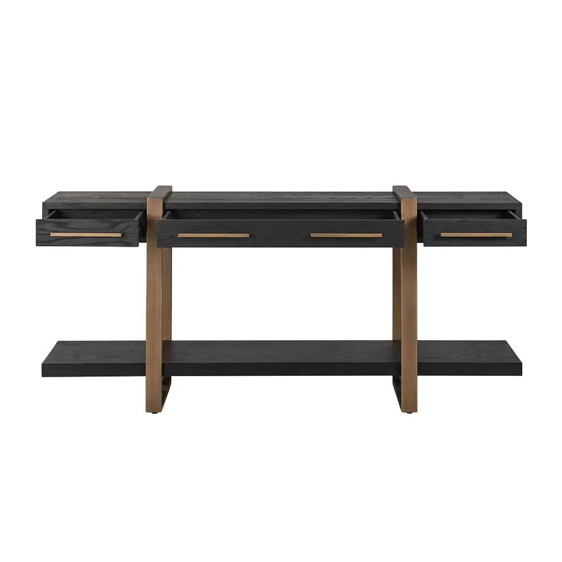 Richmond Interiors Sideboard Anrichte Cambon 3-Schubladen (Dunkel coffee)-sideboard-Stil-Ambiente-8720621684114