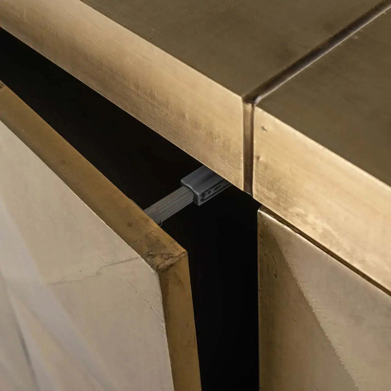 Richmond Interiors Sideboard Anrichte Collada 3-türig (Gold)-sideboard-Stil-Ambiente-8720621685401
