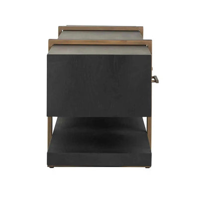 Richmond Interiors Sideboard TV Board Television Client TV Class Cambon 3 drawers (Dunkel Coffee)