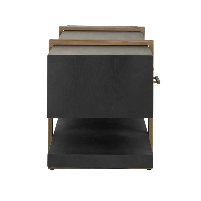 Richmond Interiors Sideboard TV Board Television Client TV Class Cambon 3 drawers (Dunkel Coffee)