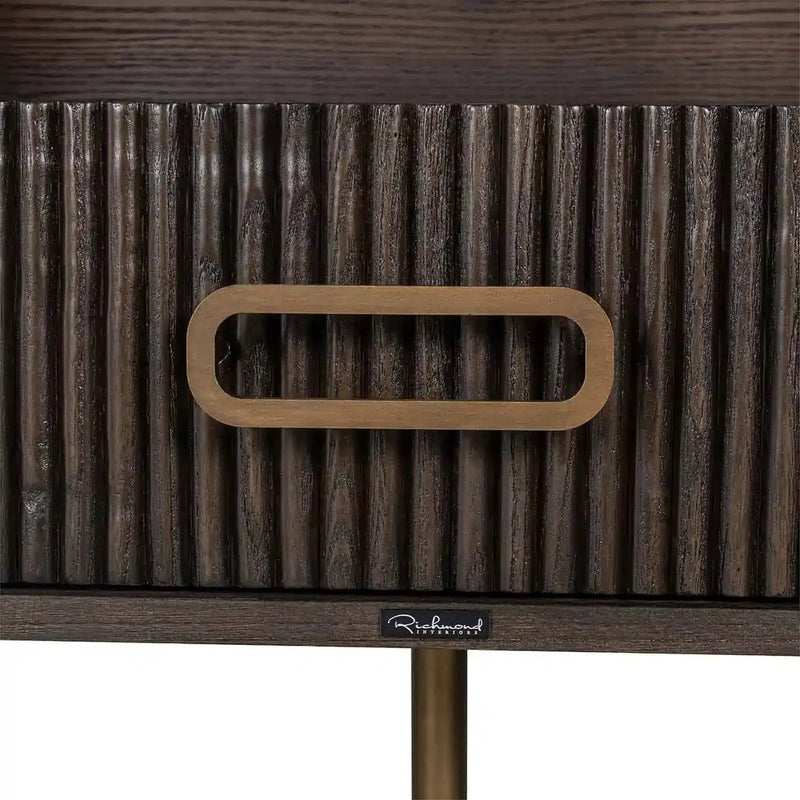 Richmond Interiors Sideboard Anrichte TV-Schrank Luxor 2-türig 1-Schublade (Braun)