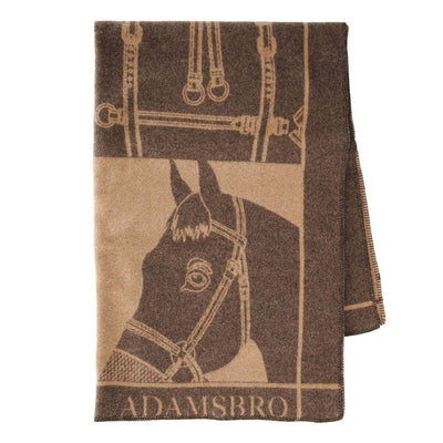 Adamsbro Decke Kaschmir Plaid Equestrian Cashmere Pferdedesign Braun Camel - Adamsbro17-05-010Stil-Ambiente
